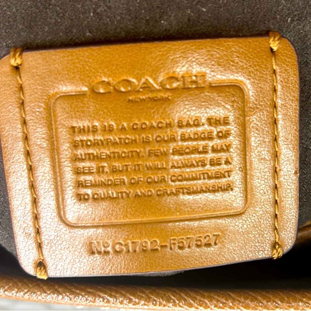 Coach Margot Carryall Crossbody Bag Pebbled Leather Brown Tote Satchel / Strap - Picture 7 of 17